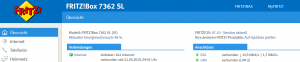 Oben rechts steht die Firmware (FRITZ!OS: 07.10)