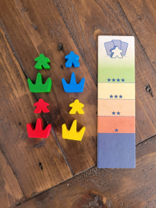 Meeple, Kronen, Messlatte